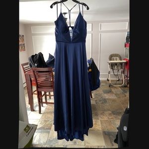 navy blue formal dress